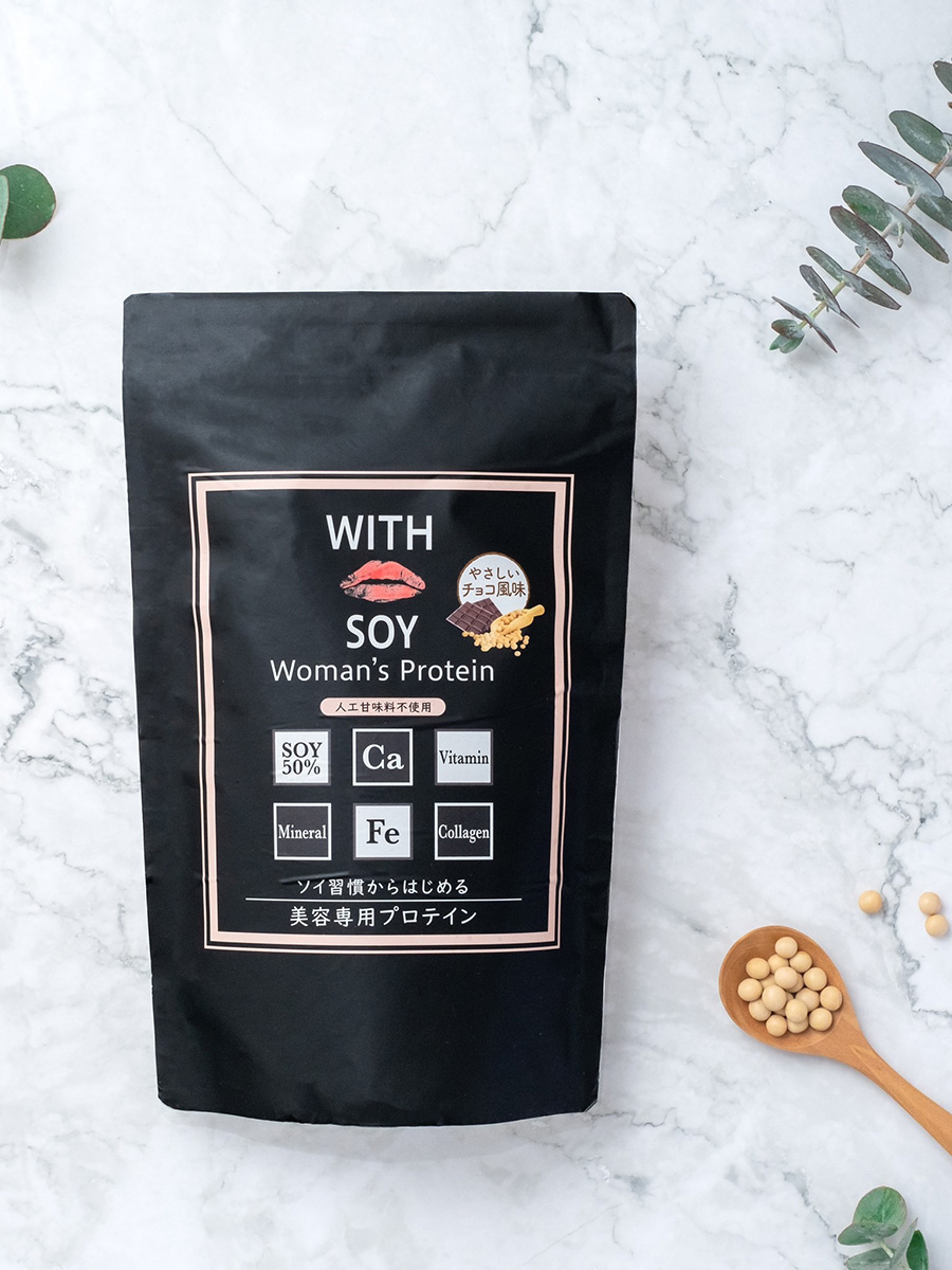 WITH SOY Woman’s Protein チョコ風味（美容ソイプロテイン）